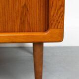 Danish Teak Sideboard with Tambour Doors from Dyrlund, 1970s