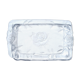 Plat à cake en verre motifs roses