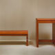 Banc brutaliste de Marc Dessauvage en bois de pin