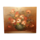 Ancient oil painting Charles Edouard vintage flower bouquet