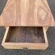 Renovated farmhouse table in solid oak from the 18th century with drawer, 150cm.