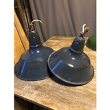 Blue workshop hanging lamp
