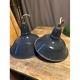 Blue workshop hanging lamp