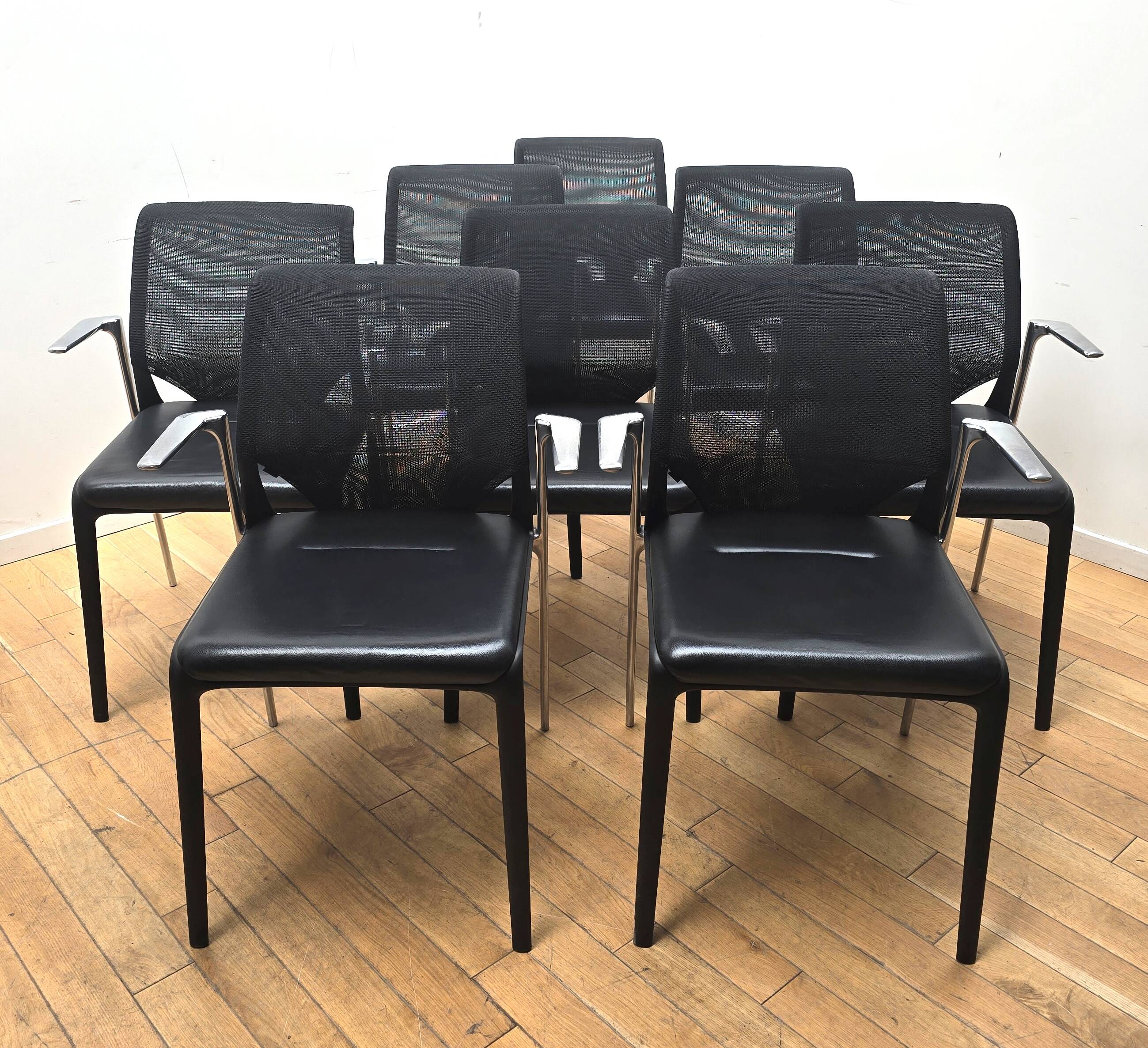 Set of 8 MediaSlim chairs, Vitra