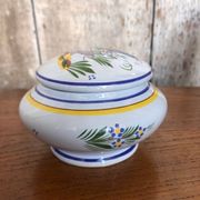 Old quimper henriot ceramic jewelry box decor vintage flowers