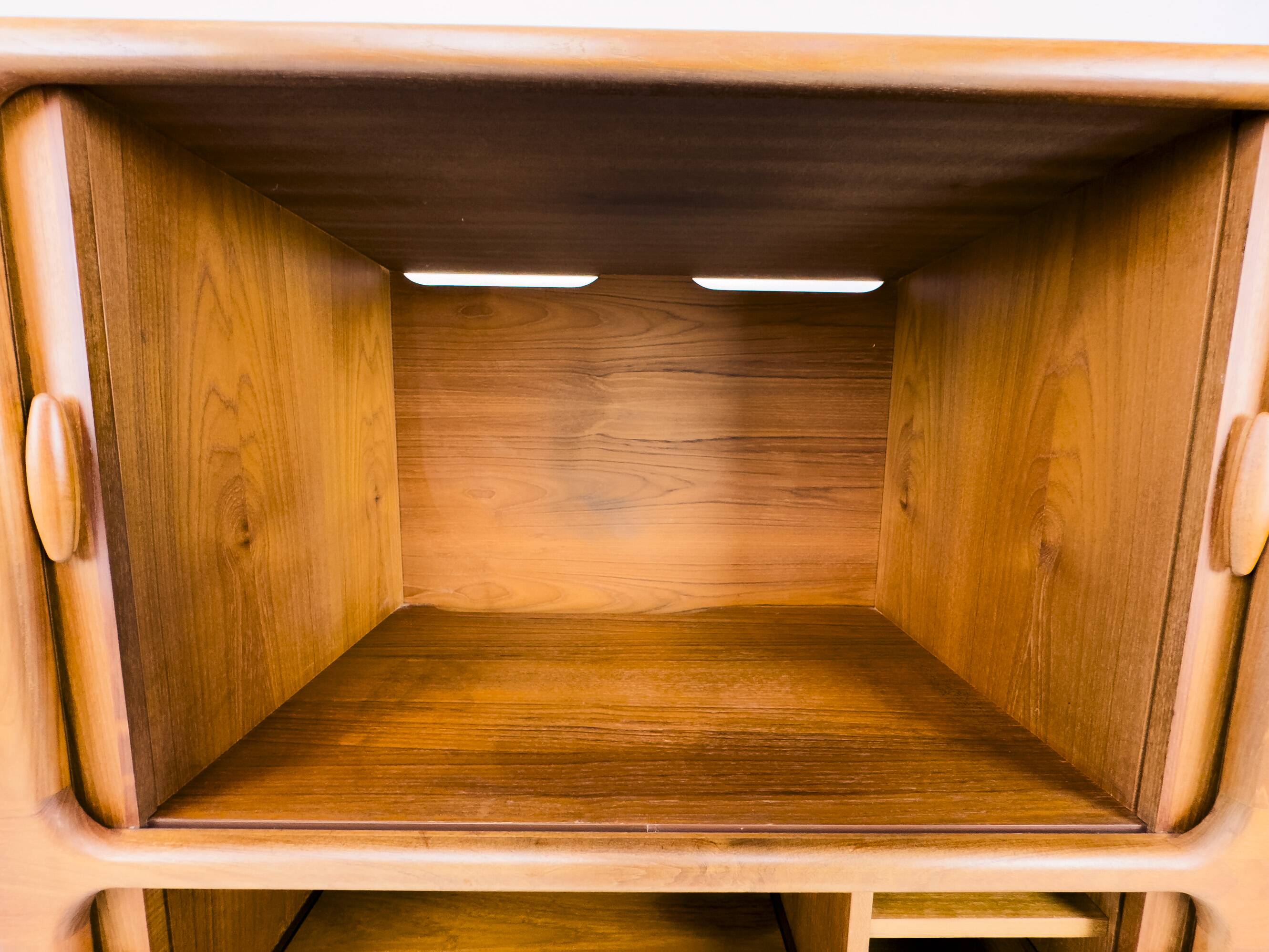 Danish Teak Hi-Fi Sideboard with Tambour Doors from Dyrlund, 1970s