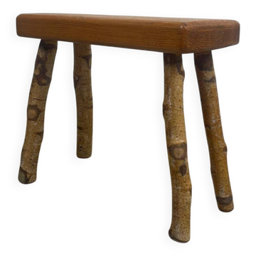 Brutalist rectangular handmade stool