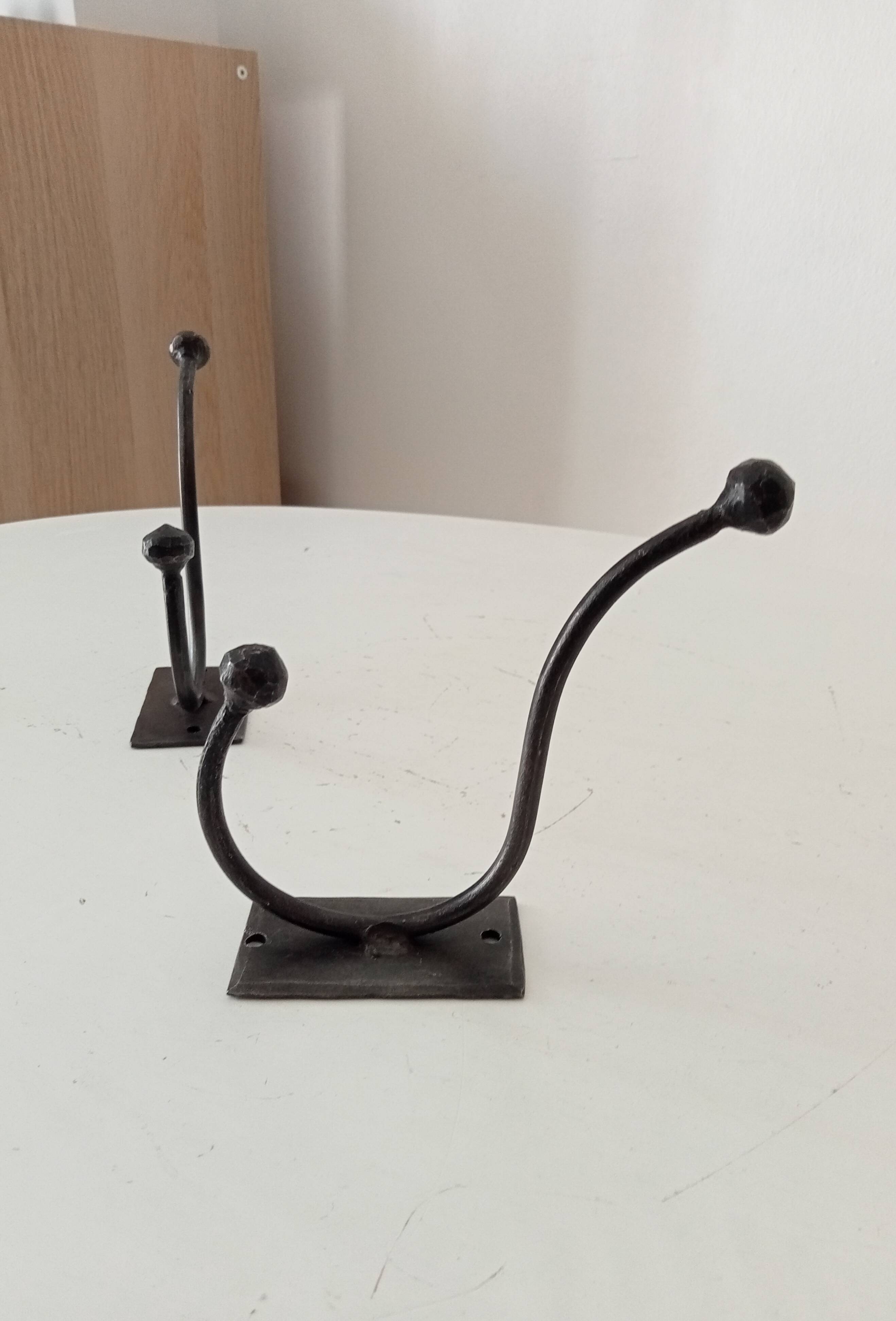 Brutalist coat rack pair