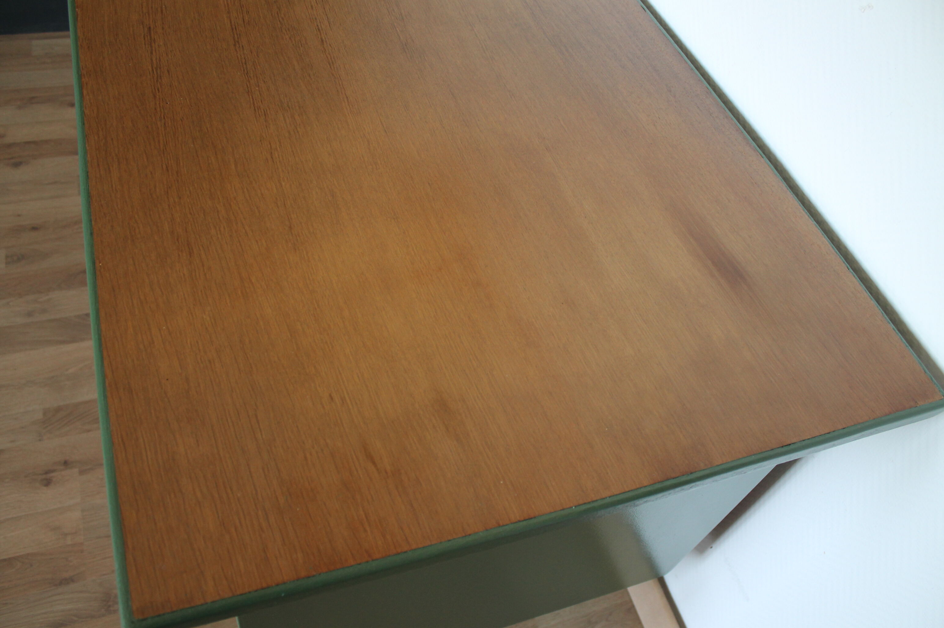 Restored office, 60/70 year, forest green and ancient flowers