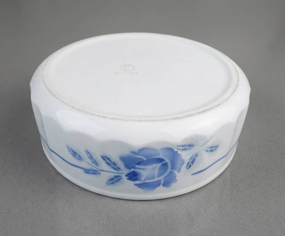 Antique toilet basin in earthenware, Moulin des Loups Factory, 1950