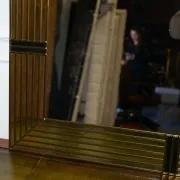 Handmade Gold Art Deco Style Wall Mirror by Lawson Glassworks