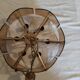 Vintage brass and smoked glass chandelier
