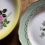 6 vintage flat plates