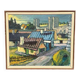 Original Swedish Oil on Panel – “Northern District, Visby” by Mats Ahlberg