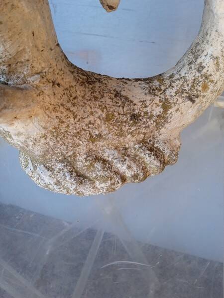 Gargoyle in cement mermaid bugle cathedral ep 1950