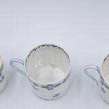 6 cups and saucers porcelain Haviland Limoges barbed-wire décor