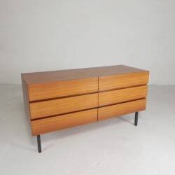 Mid-century chest of drawers with 6 drawers in the Musterring style, 1960s.
