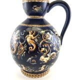 Grand pichet en faïence bleue de Gien – Modèle Renaissance