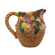 Vintage pitcher in cherry patterned dabbling
