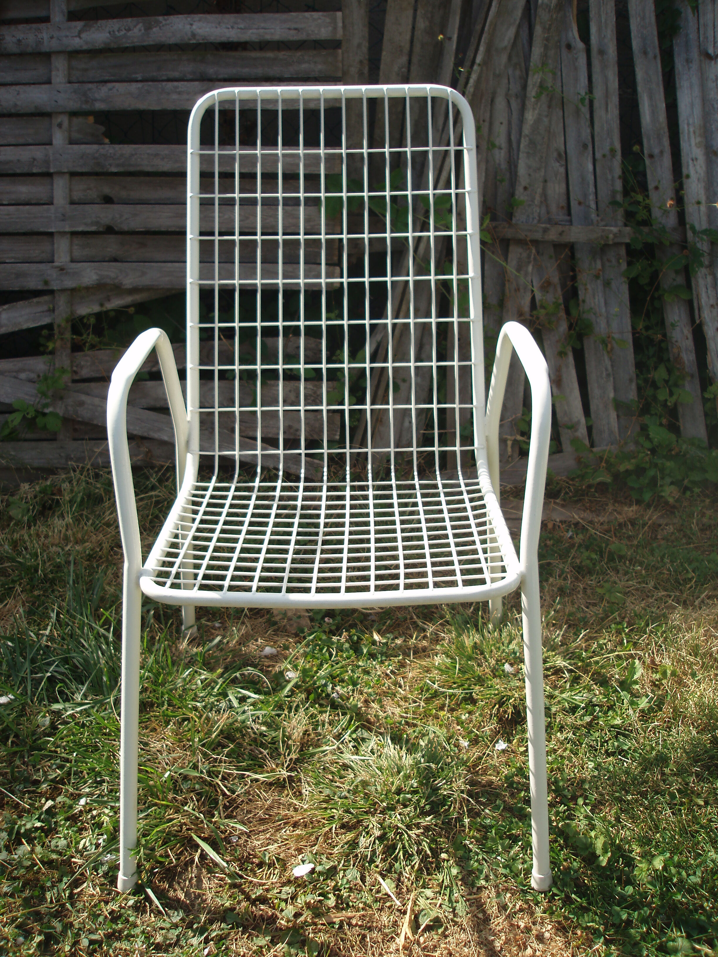 Three emu armchairs model italian vintage iron and rilsan