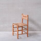 Single Mid-Century Rush Chair by Ate van Apeldoorn for Houtwerk Hattem