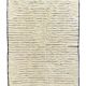 Moroccan Berber Mrirt rug in tobacco brown wool, black weave – 210 × 300.