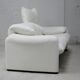 Maralunga sofa by Vico Magistretti, Cassina, white leather, Italy, circa 1970