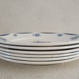Set of 6 plates iron earth badonviller