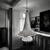 Large contemporary aluminium hanging lamp