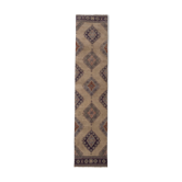 Oushak runner rug turkish hand knotted distressed hallway rug 75 x 348 cm