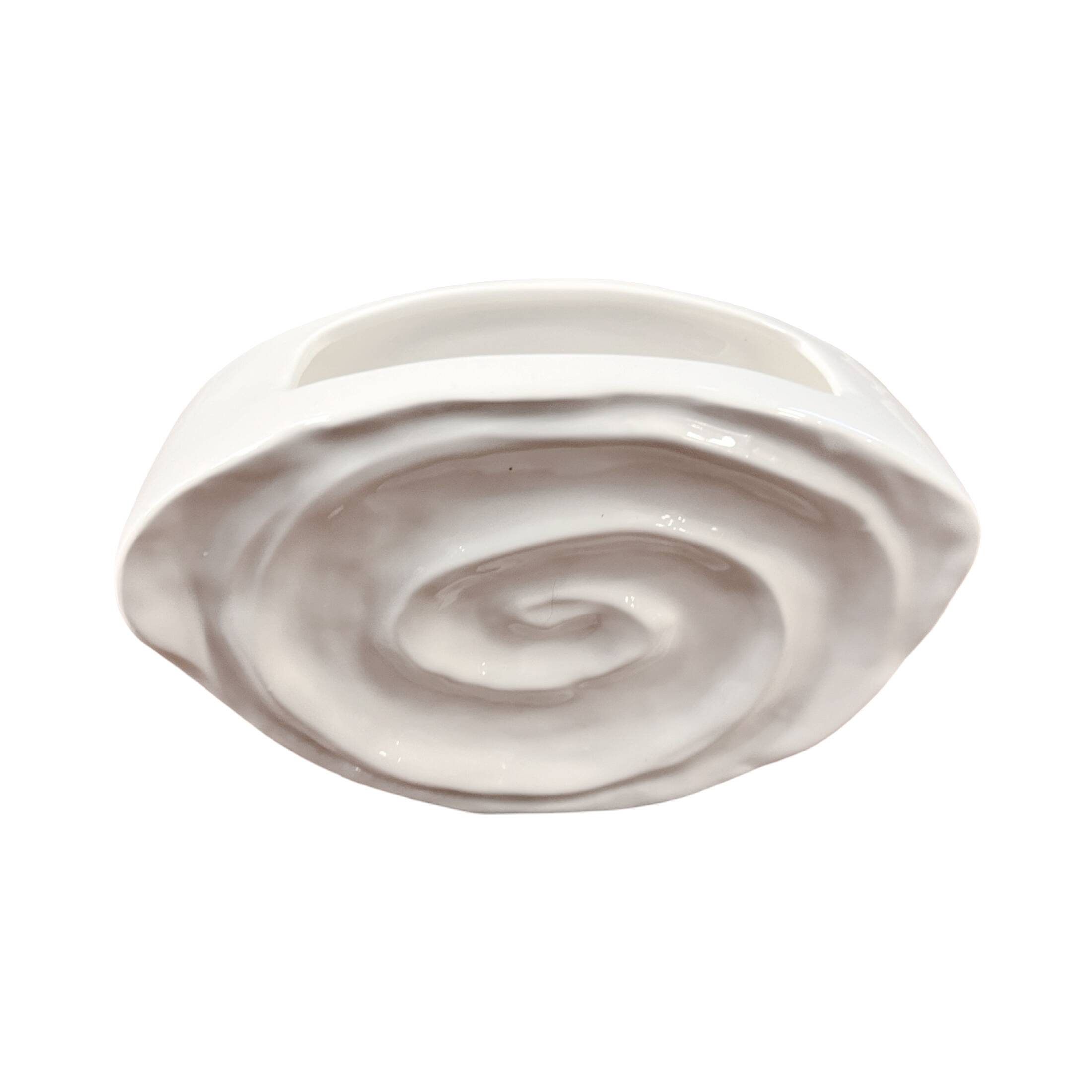 Porcelain, hand-formed Shell vase, Sandra Rich, Germany, 1990s.