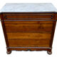 Antique Louis Philippe commode with fitted white marble top.