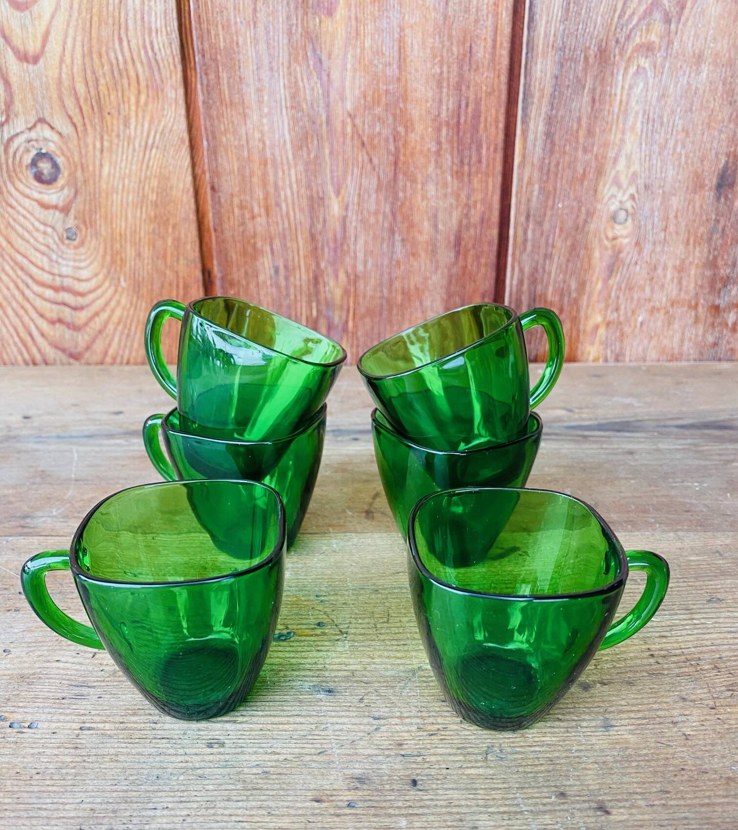 6 vintage Vereco coffee cups