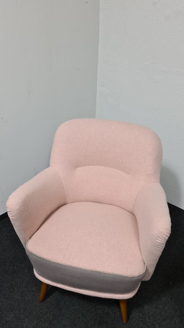 Chaise vintage des années 50 ou chaise longue par bergmann gestelle