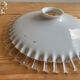 Old lampshade/suspension in white lace opaline.