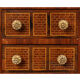 Semainier in marquetry and gilded bronze Louis XVI Style