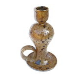 Pyrity sandstone bougeoir by Michel Dumont, Puisaye, La Borne