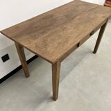 Small walnut farmhouse table with spindle legs