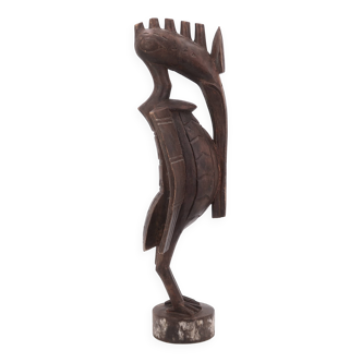 Statue Africaine en bois, Oiseau Calao Senoufo, années 80