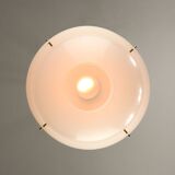 Italian Space Age Pendant in Brass and Plexiglass, 1970s