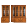 Showcase library in solid wood with two sections