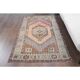 Vintage Turkish Oushak handmade wool cotton orange area rug 106x188