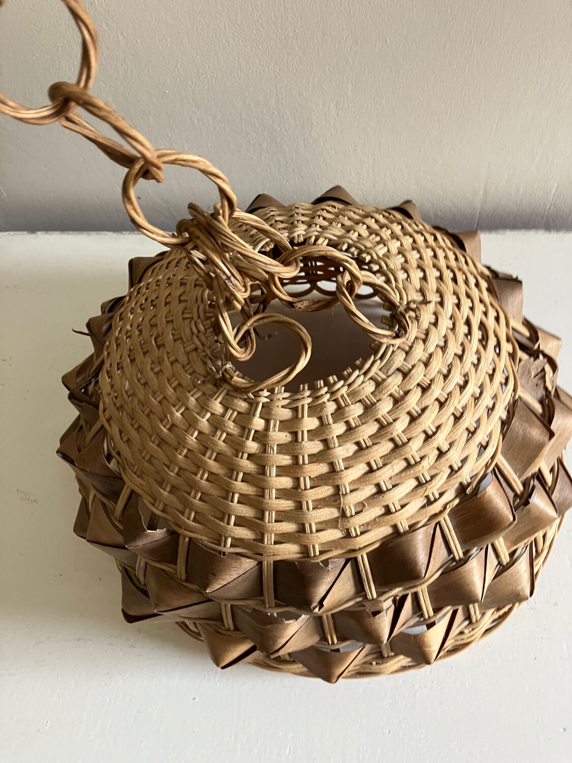 Rattan lampshade