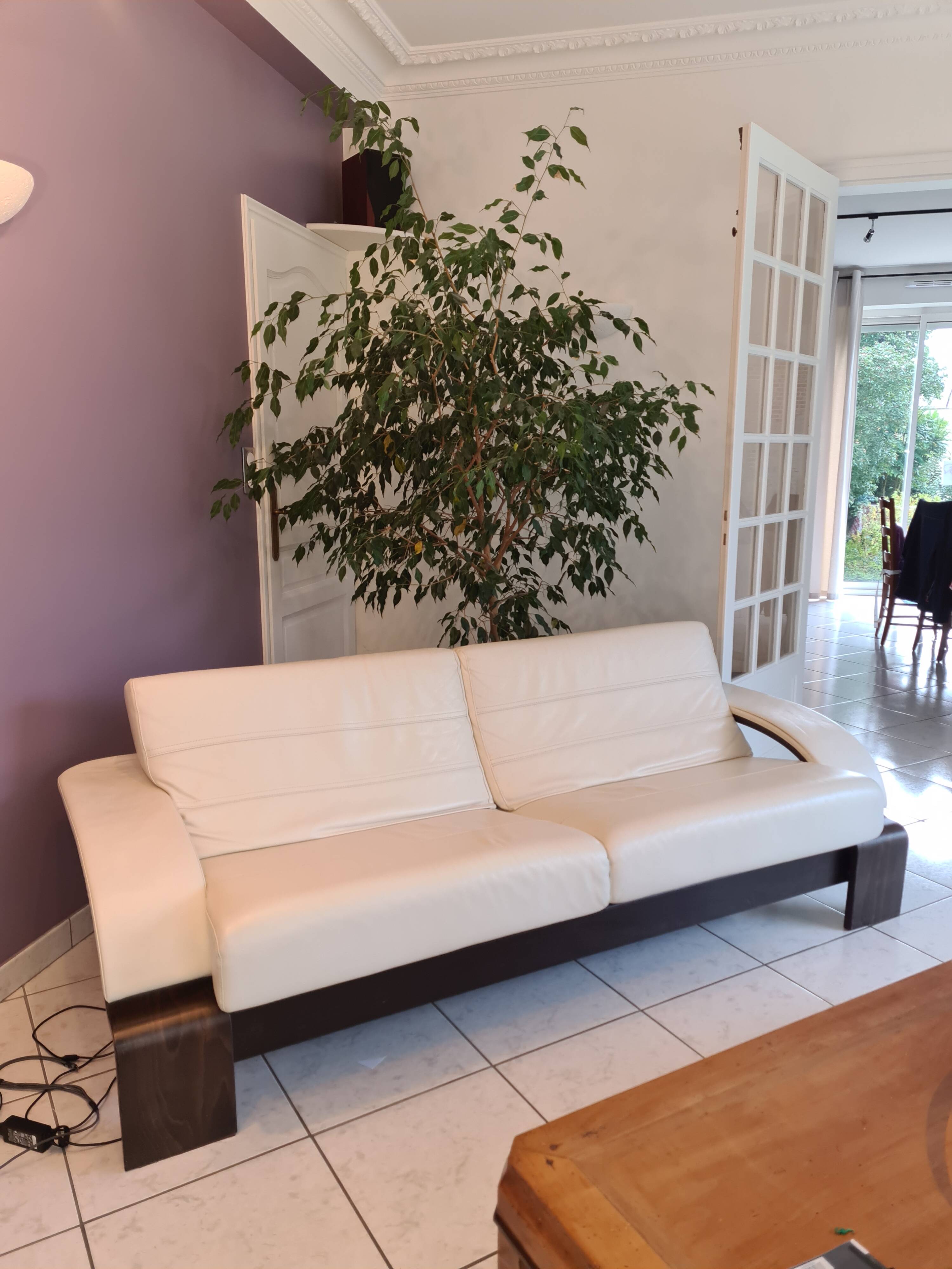 roche bobois polo leather sofa