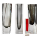 Sommerso vases in Murano glass by Flavio Poli, 1970s, set of 4