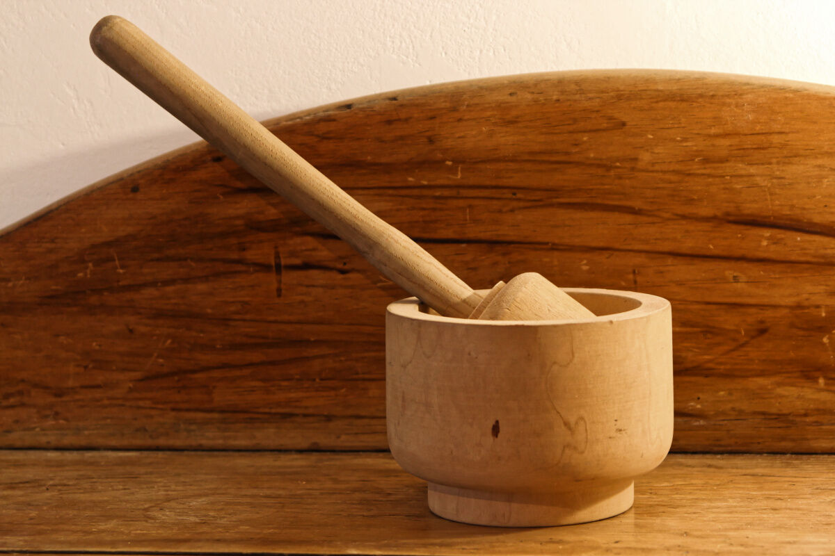 Mortier et pilon de cuisine