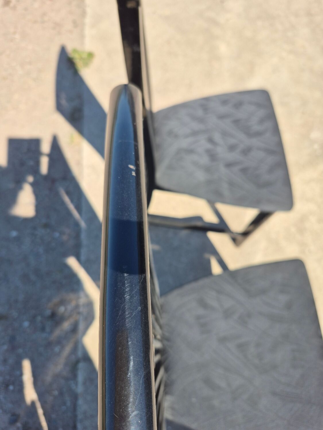 Set 4 postmodern black lacquer dining chairs 1980s