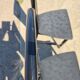 Set 4 postmodern black lacquer dining chairs 1980s