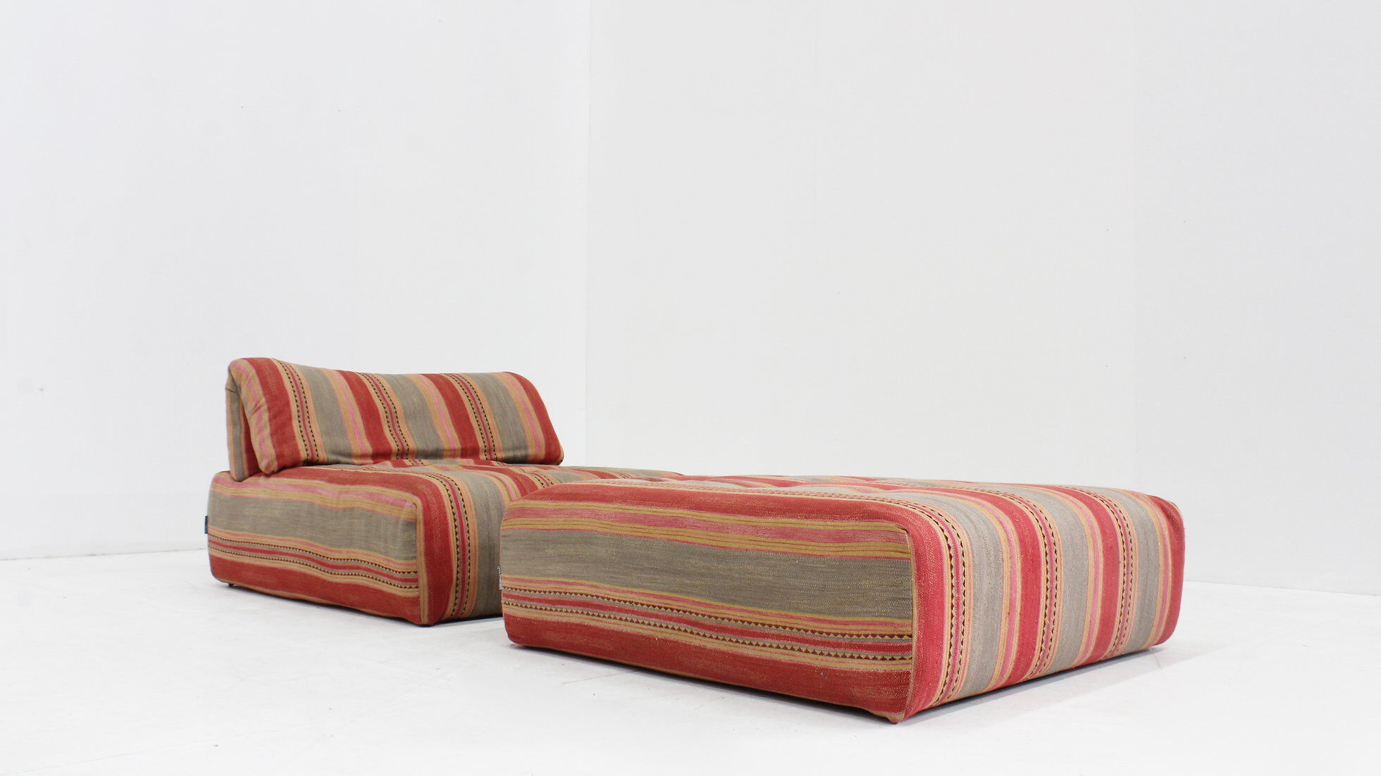 Vintage Roche Bobois Voyage Immobile armchair and ottoman