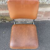 2 vintage leatherette and chrome chairs 1970